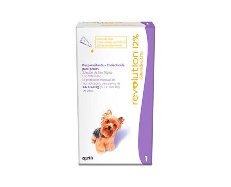Revolution 12% 0,25ml Perros 2.6 a 5 kg