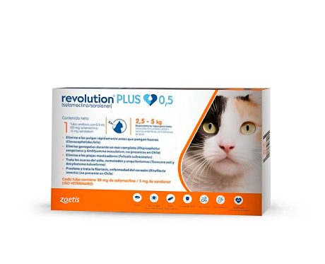 Revolution Plus 0.50ml Gatos 2.5 a 5 kg