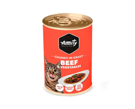 Amity Lata Gato Chunks Beef & Vegetables